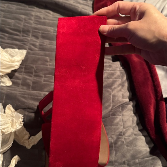 Giorgio Armani Red suede Leather 3-1/8” belt (size48) new never used - Picture 5 of 5